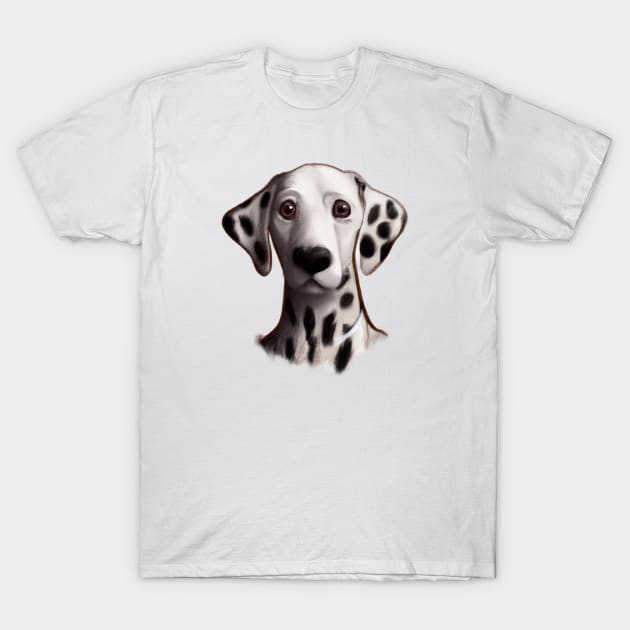 Cute Dalmatian Drawing T-Shirt by Play Zoo